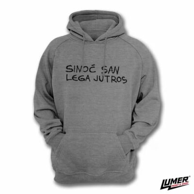 Sinoć sam lega jutros sivi hoodie