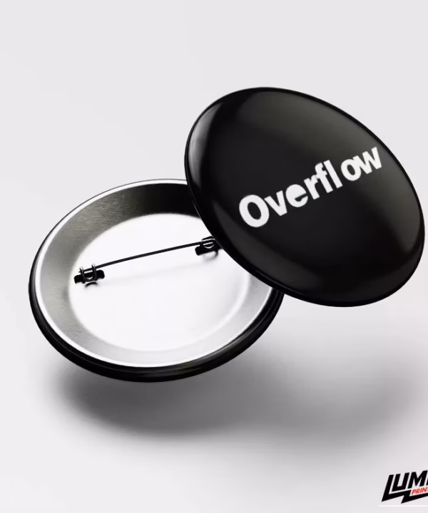 Overflow lettering badge