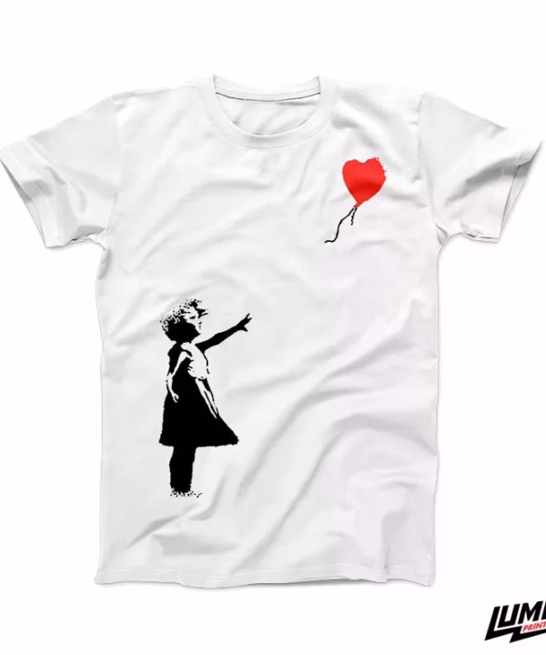 Djevojčica s balonom T-shirt bijela