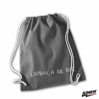 Ljubav a ne đir sivi ruksak