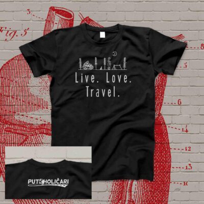 Live. Love. Travel -Black T-shirt