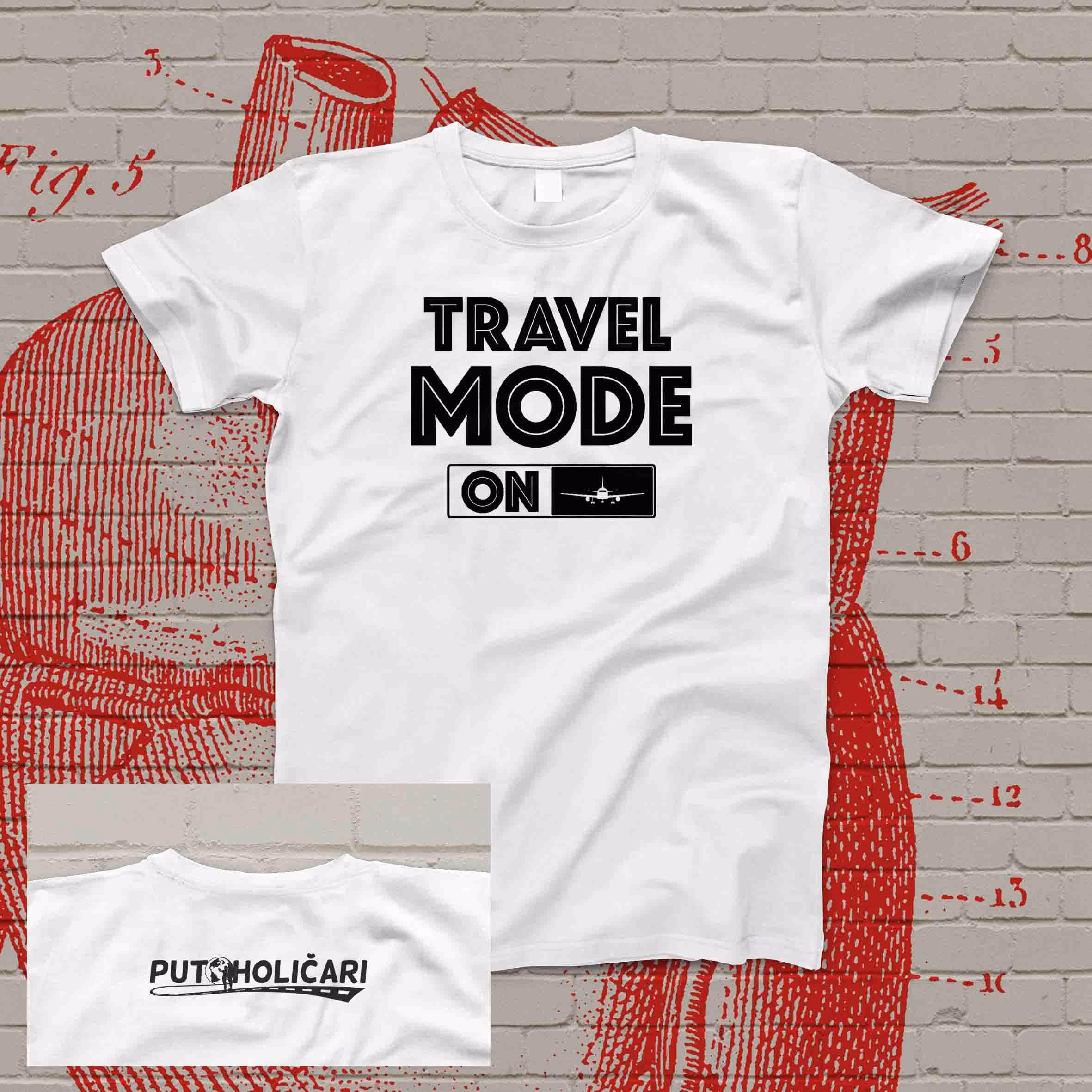 Travel mode on - White T-shirt