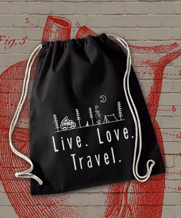 Ruksak Live.Love.Travel crni