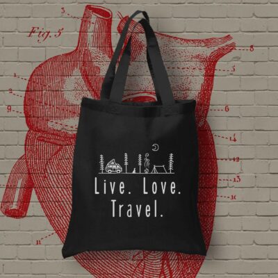 Torba Live.Love.Travel crna