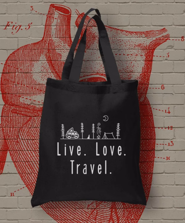 Torba Live.Love.Travel crna