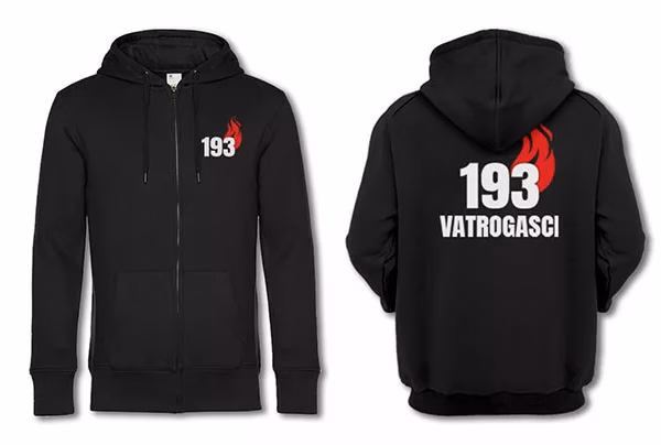 Vatrogasci Zip up hoodie crni