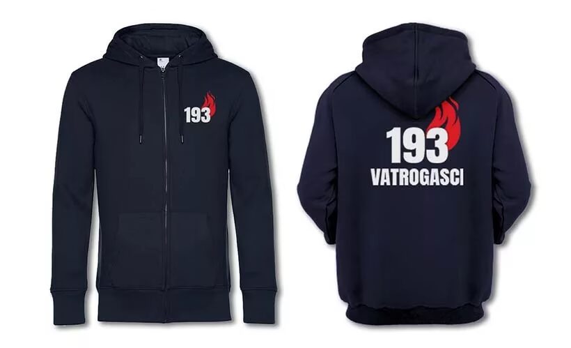 Vatrogasci Zip up hoodie modri