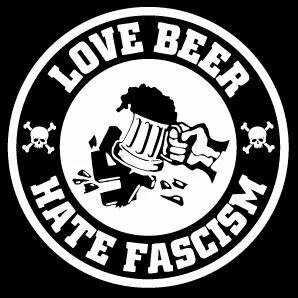 Love Beer Hate Fascism naljepnice
