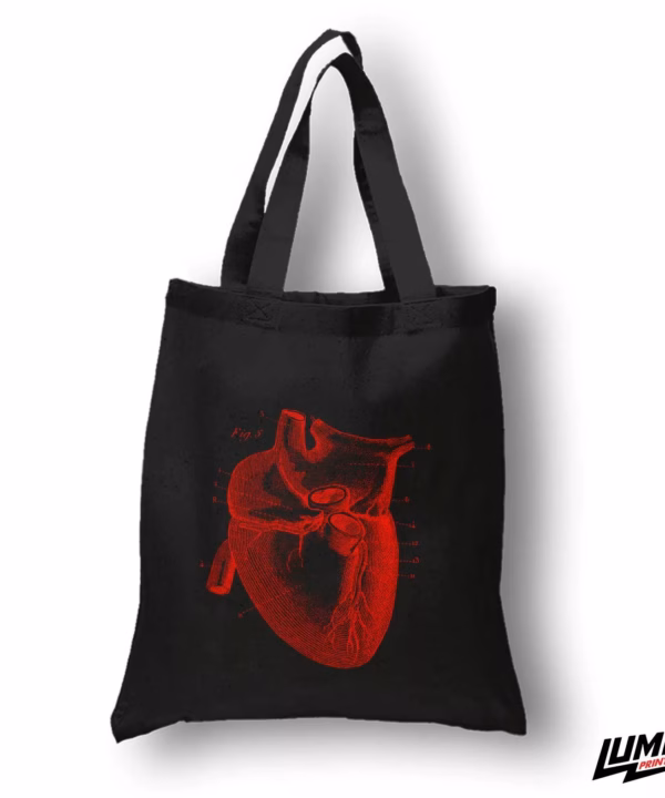 Anatomsko srce crna torba
