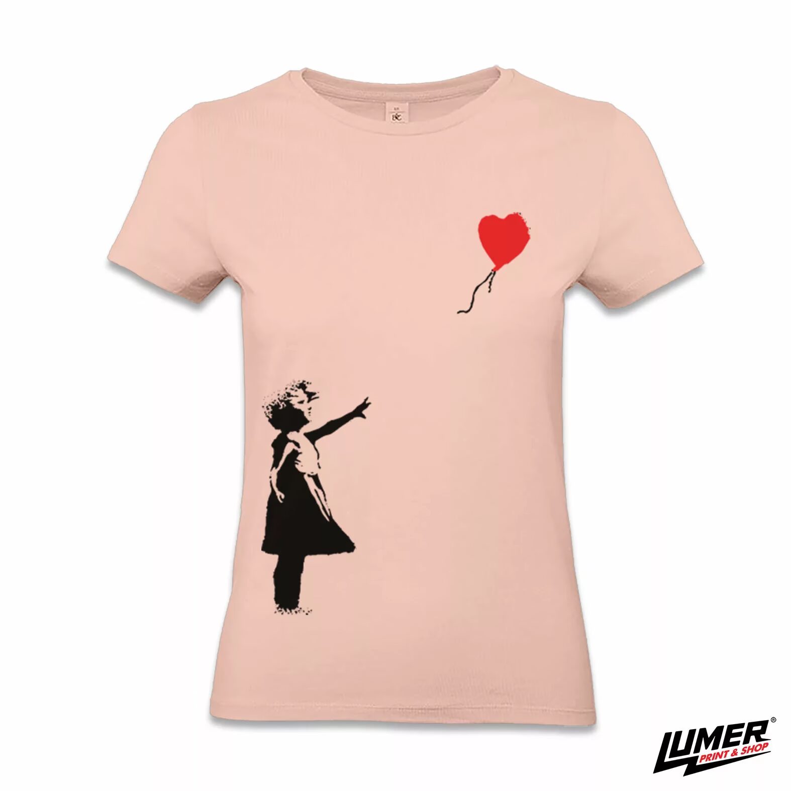 Djevojčica s balonom T-shirt soft rose ženska - Slika 2