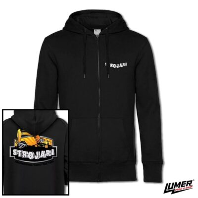 Strojari zip-up hoodica žuti logo