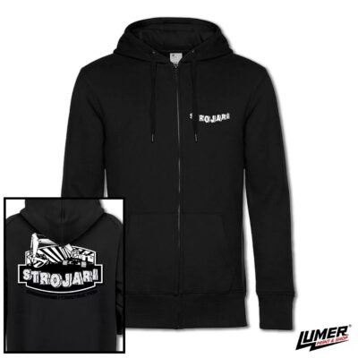 Strojari zip-up hoodica bijeli logo