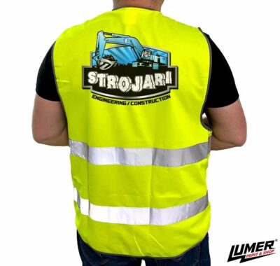 Strojari prsluk plavi logo