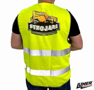 Strojari prsluk žuti logo