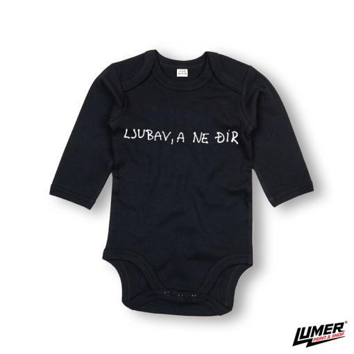 Body dugih rukava - Ljubav, a ne đir (crni)