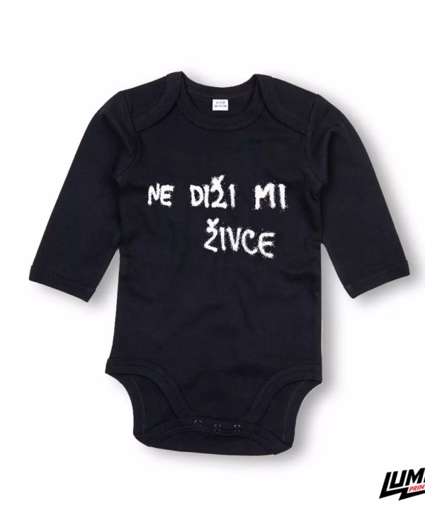 Body dugih rukava - Ne diži mi živce (crni)