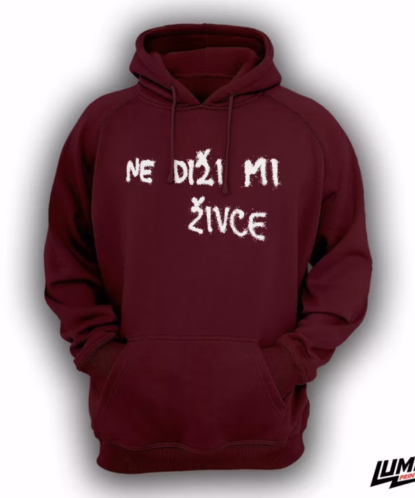 Ne diži mi živce cherry hoodie