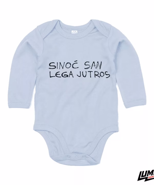 Body dugih rukava - Sinoć san lega jutros (plavi)