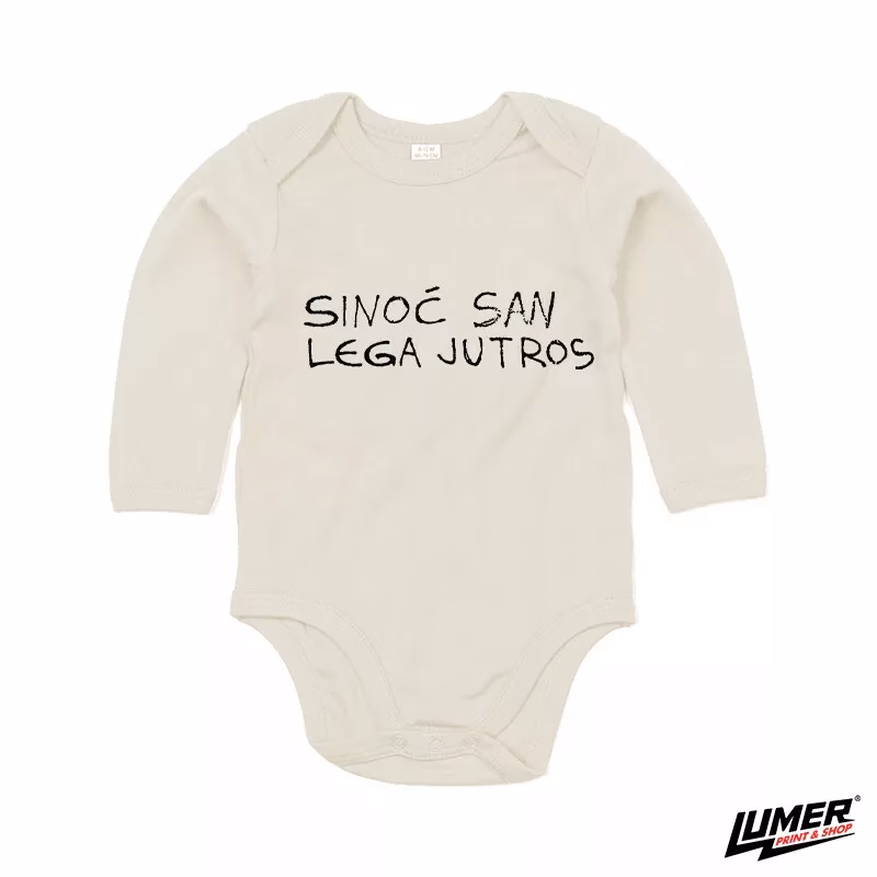 Body dugih rukava - Sinoć san lega jutros (natural)