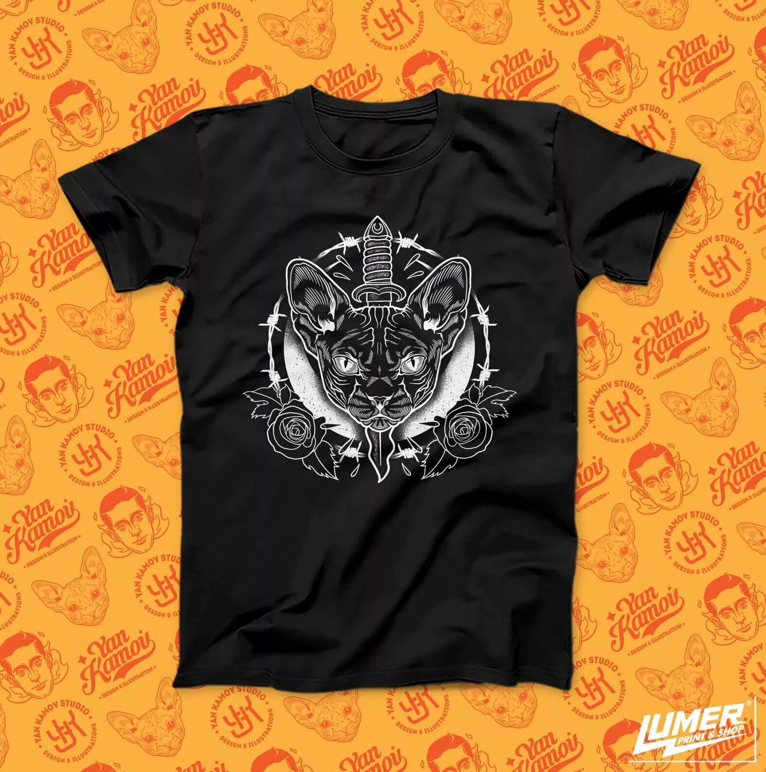 Dagger Cat T-shirt