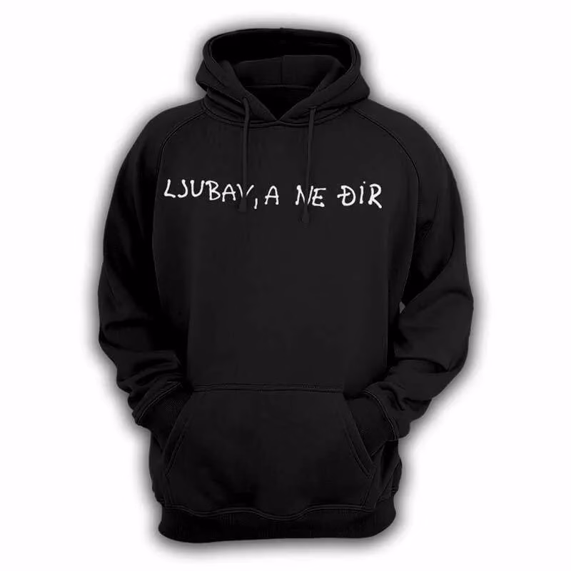 Ljubav a ne đir Hoodie