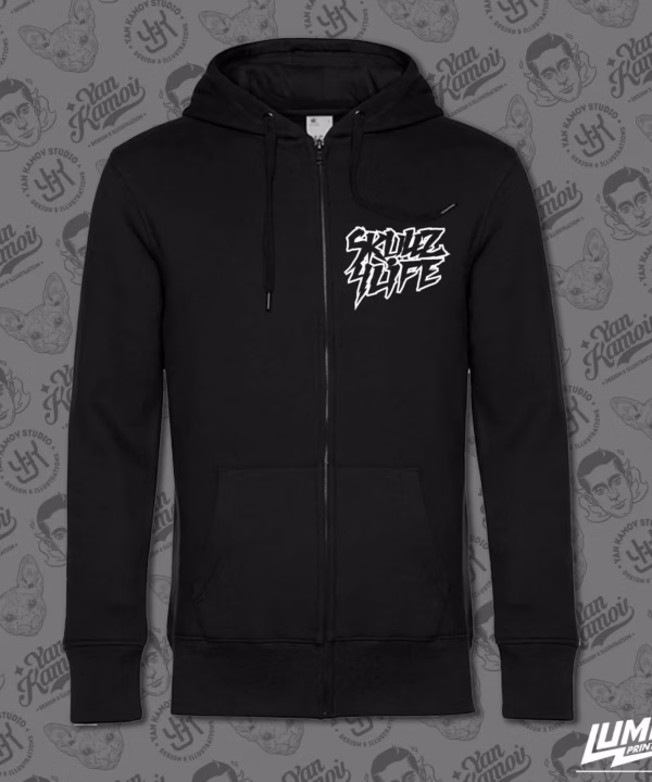Skullz4Life - Skullz4Life logo Zip-up Hoodie