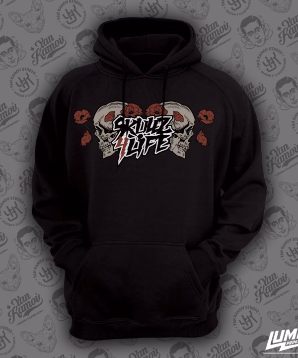 Skullz4Life - Skulls and Poppies 2 Hoodie
