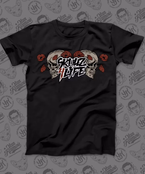 Skullz4Life - Skulls and Poppies 2 T-shirt