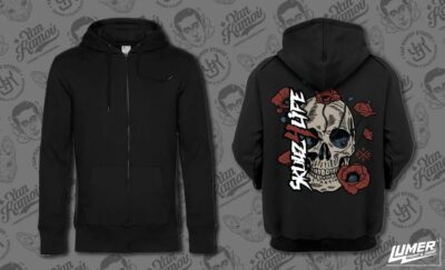 Skullz4Life - Skulls and Poppies 3 Zip-up Hoodie