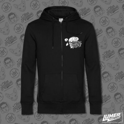 Skullz4Life - Skulls and Poppies black and white Zip-up Hoodie