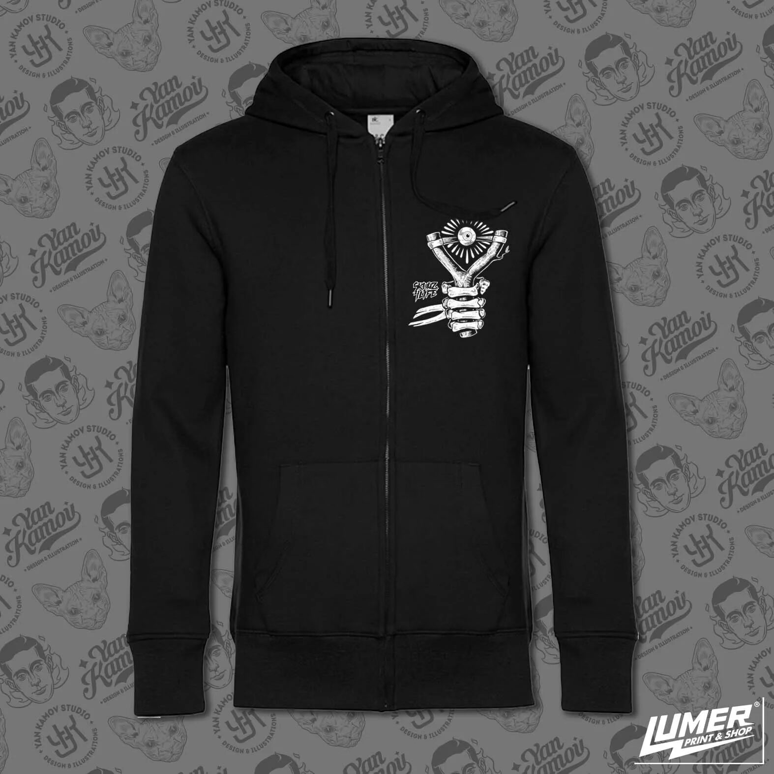 Skullz4Life - Sling Shot Zip-up Hoodie