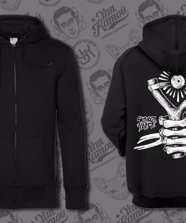 Skullz4Life - Sling Shot Zip-up Hoodie - leđa