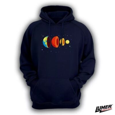 Zemlja - jezgra navy hoodie