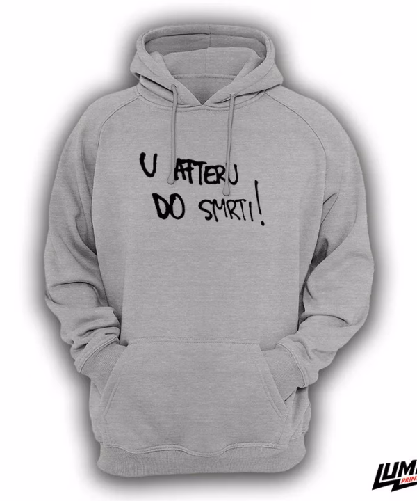 U afteru sivi hoodie