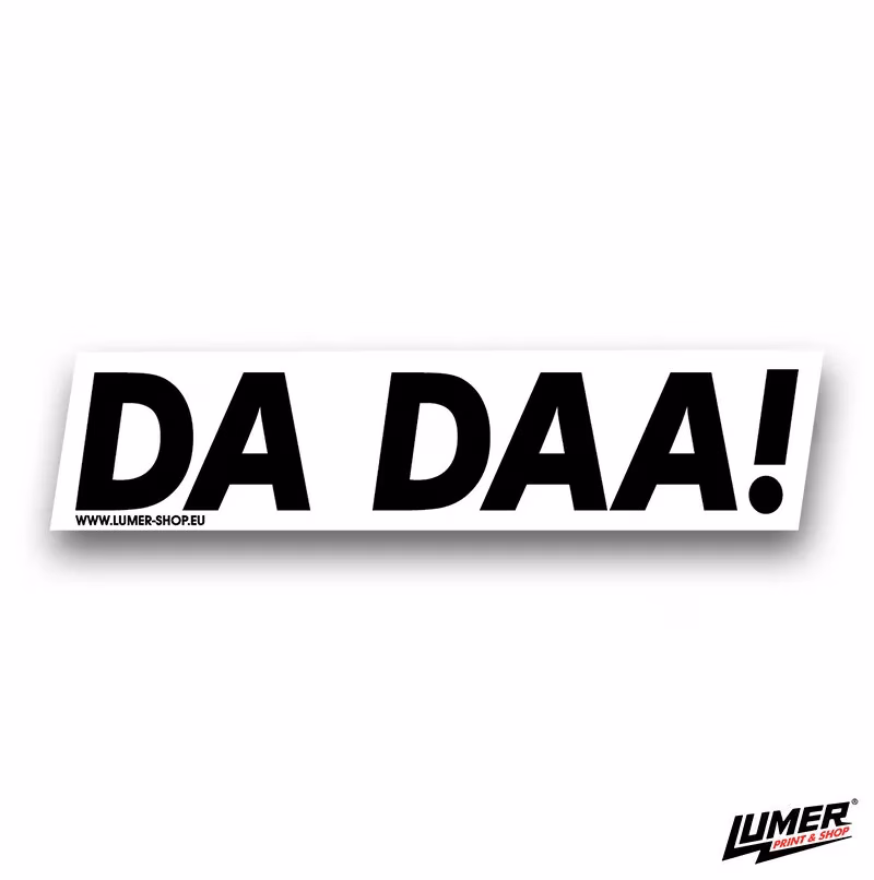 Da daa bijela naljepnica