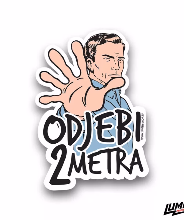2 metra naljepnica