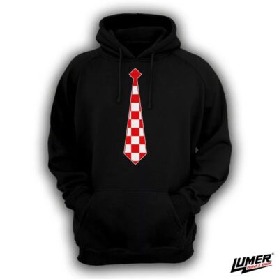 Navijačka kravata crni hoodie - M