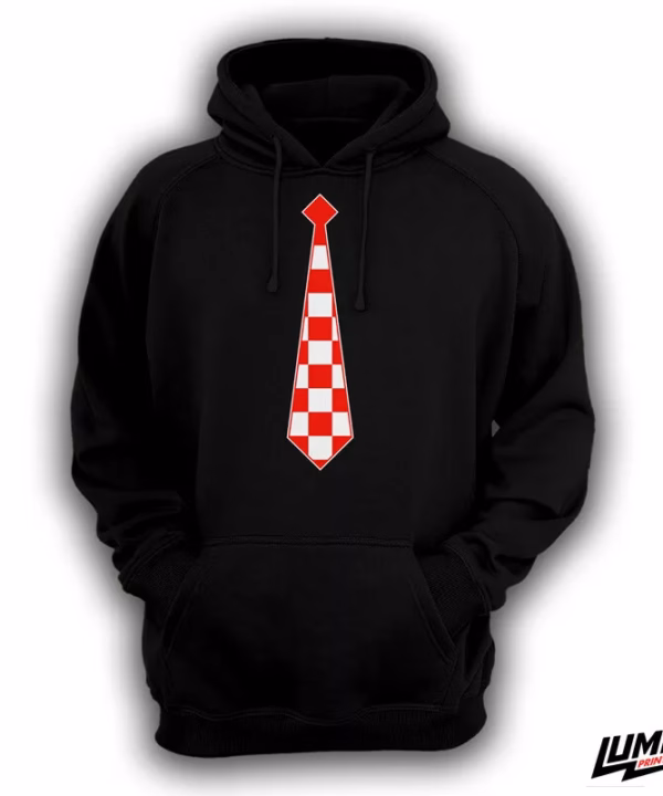 Navijačka kravata crni hoodie