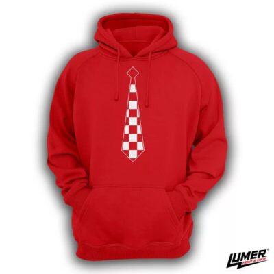 Navijačka kravata crveni hoodie