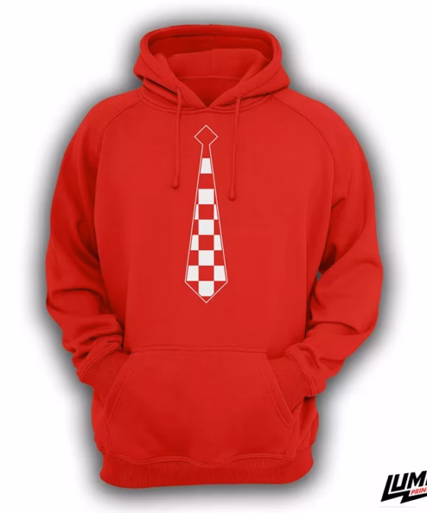 Navijačka kravata crveni hoodie