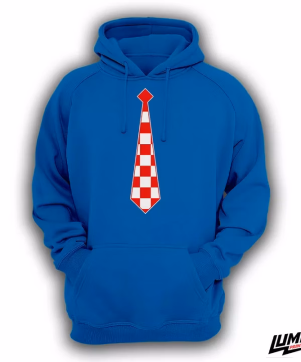 Navijačka kravata plavi hoodie