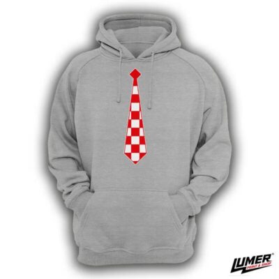 Navijačka kravata sivi hoodie