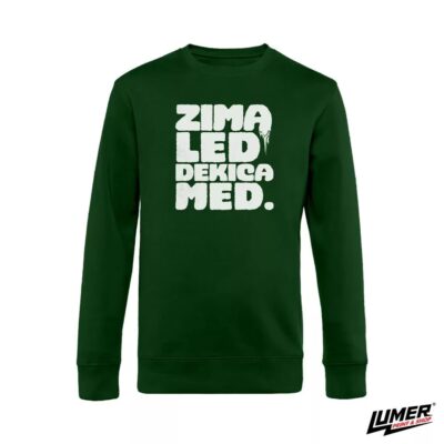 Zima led dekica med zeleni sweatshirt