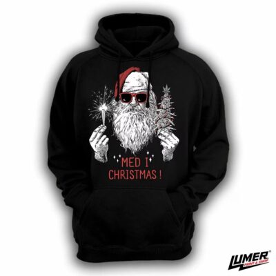 Med i Christmas crni Hoodie