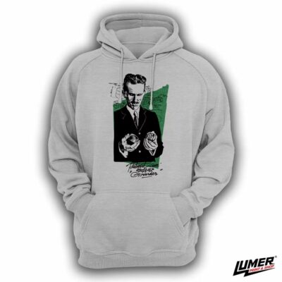 Tesla Grinder sivi hoodie