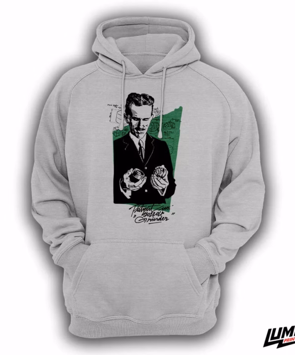 Tesla Grinder sivi hoodie