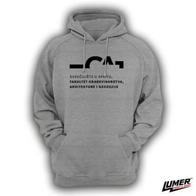 FGAG sivi hoodie veliki logo