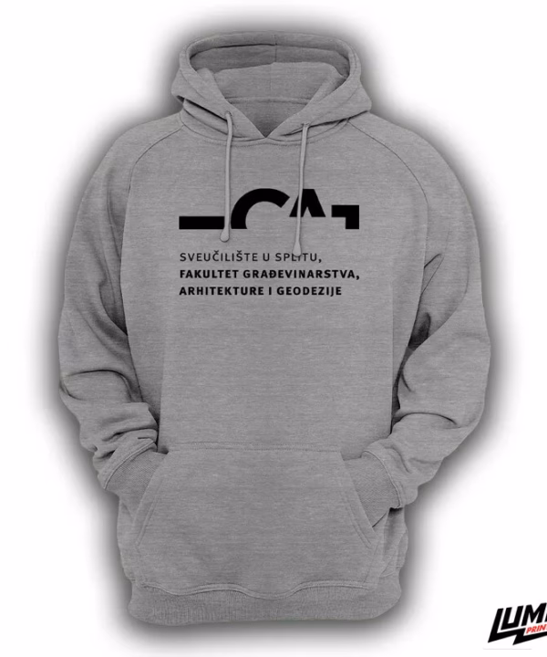 FGAG sivi hoodie veliki logo