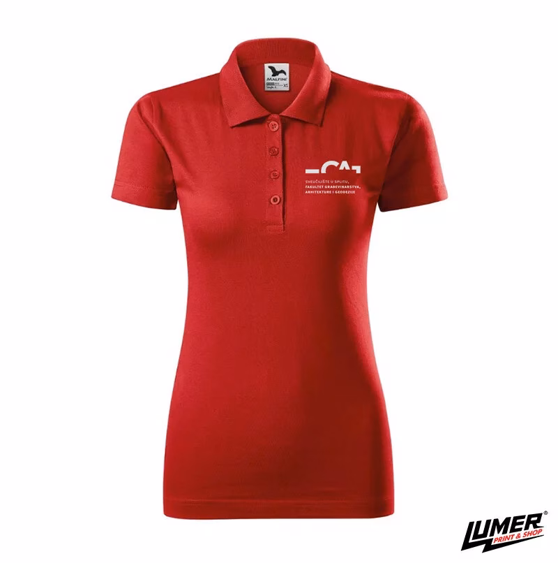 FGAG ženska crvena polo majica logo na prsima