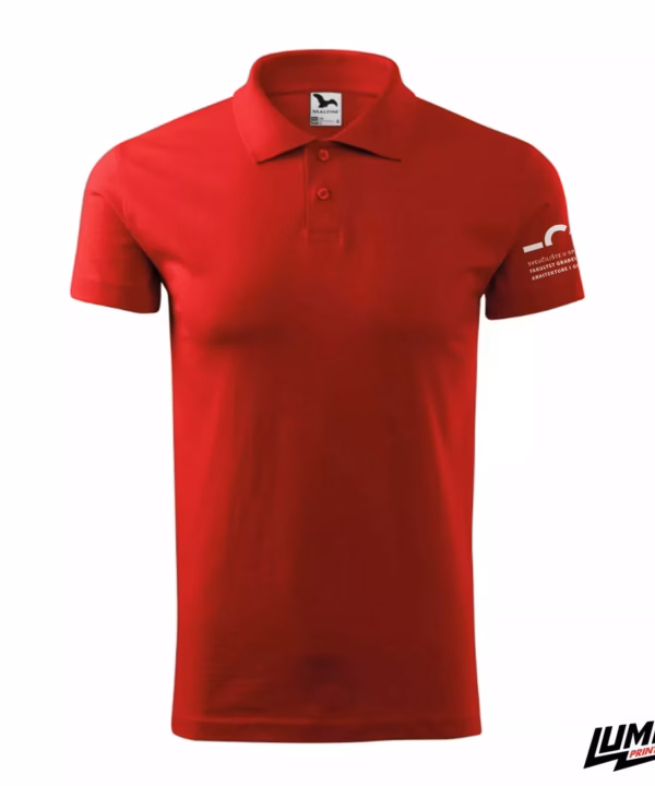 FGAG crvena polo majica logo na rukavu